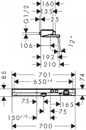 Термостатический смеситель для ванны с душем Hansgrohe ShowerTablet Select 13183000 фото