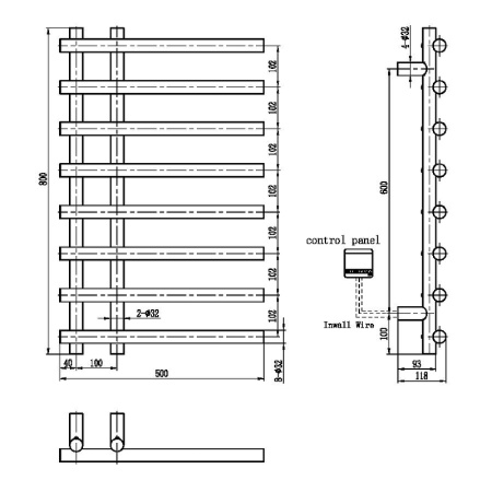 Электрический полотенцесушитель Boheme Uno 722-NB никель брашированный фото