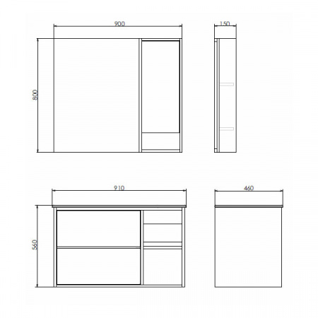 Зеркало-шкаф Comforty Гамбург-90 дуб сонома фото