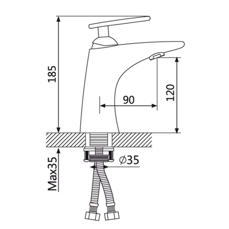 Смеситель для раковины Oute T13 T1301 фото