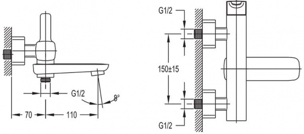 Смеситель для ванны с душем Cezares Tesoro TESORO-VD-01 фото