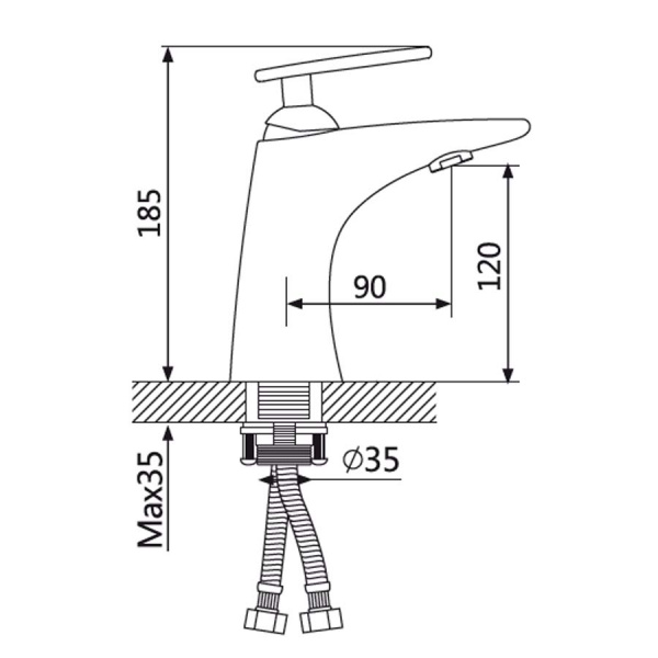 Смеситель для раковины Oute T13 T1301 фото