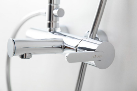 Душевая система (стойка) Cezares Leaf LEAF-CVDA-30-01 хром фото