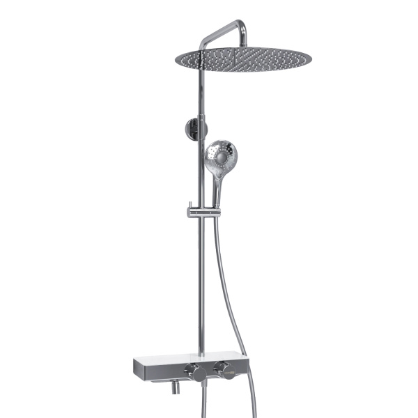Душевая система (стойка) с термостатом WasserKRAFT Thermo A113.117.101.CH хромоникель фото