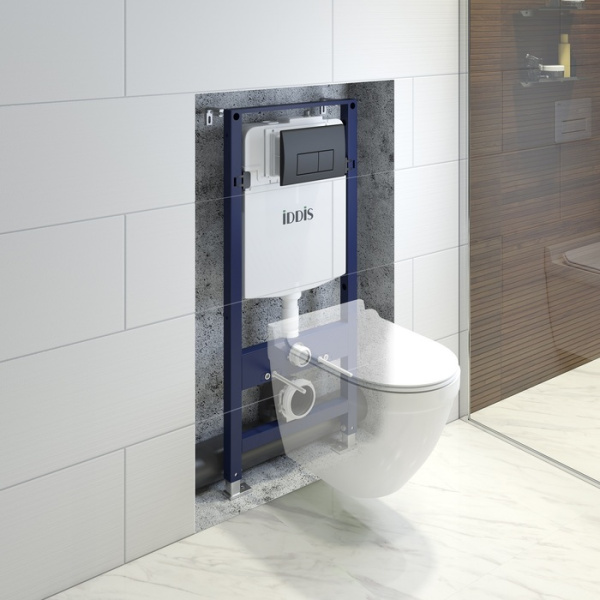 Инсталляция для подвесного унитаза  Iddis Optima Home OPH00MBi32K с клавишей фото