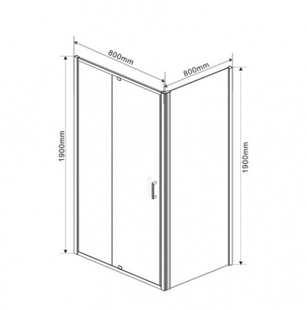 Душевой уголок Vincea Intra VSR-1I708080CH шиншила фото