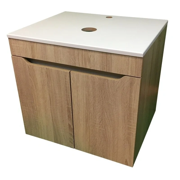 Тумба под раковину Sintesi Style STL.W7021 столешница белая / дуб сонома фото