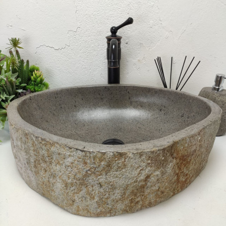 Накладная раковина из речного камня RS01472 () C7 фото