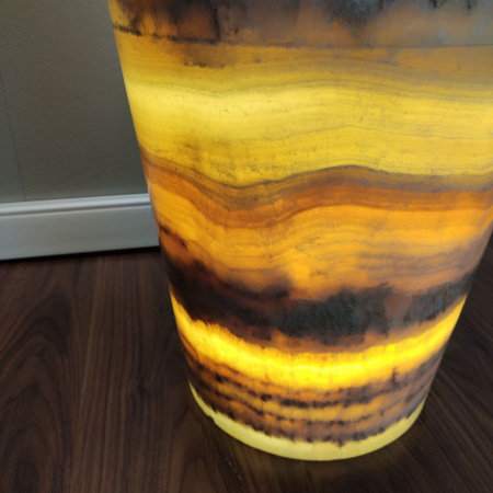 Раковина напольная из оникса Yellow ON-01346 (45*45*90) фото