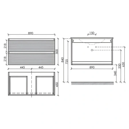 Тумба под раковину Sancos Folk FL90W белая фото