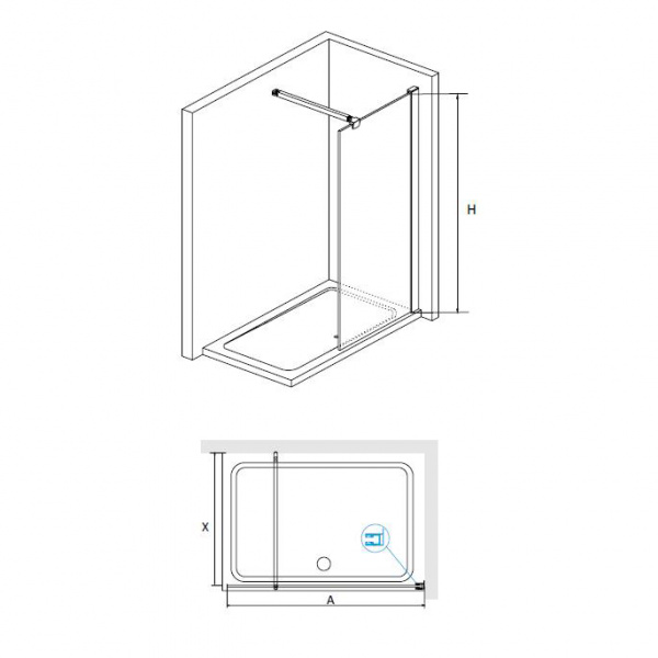 Душевая перегородка RGW Walk In WA-01 03100114-11 140 см фото