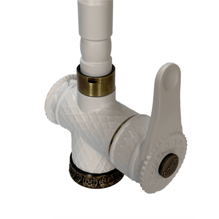 Смеситель для кухни Milacio Carletta MC.510.WBR белый/бронза фото