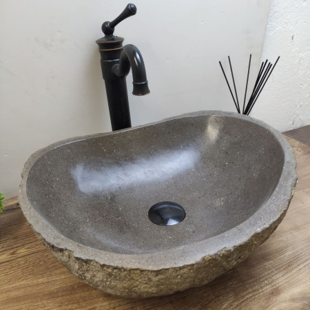 Накладная раковина из речного камня RS01171 (46*39*14) 11E фото