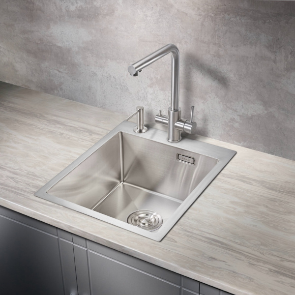 Мойка для кухни из нержавеющей стали Milacio Denia 41 MC.77460 41x51 нержавеющая сталь фото