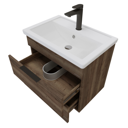 Тумба под раковину Grossman Форта 70 1070032 темный дуб галифакс фото