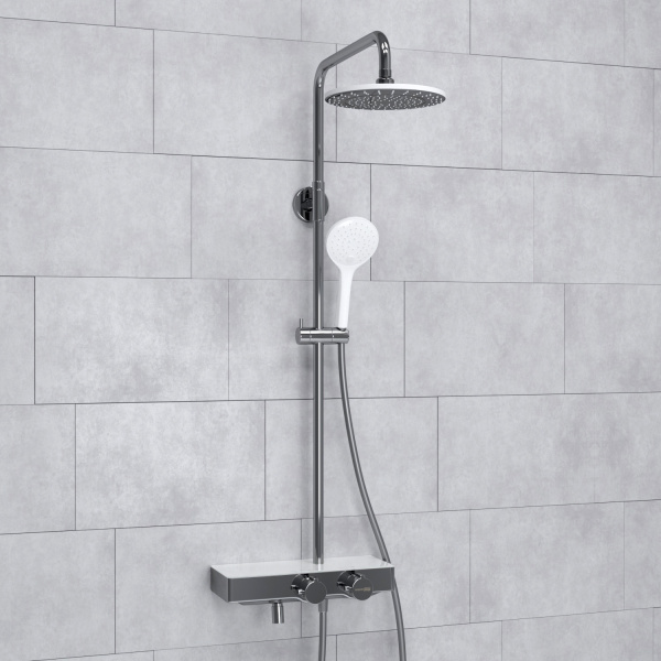 Душевая система (стойка) с термостатом WasserKRAFT Thermo A113.067.155.CH хромоникель фото