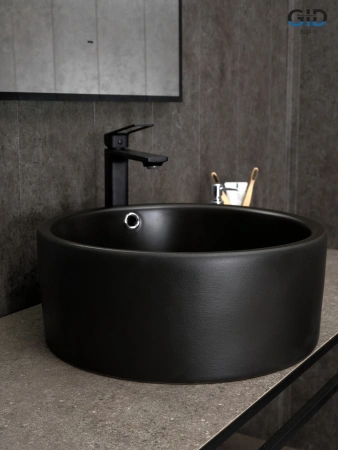 Накладная раковина GID N9130bg 53382 41x41 черный графит фото