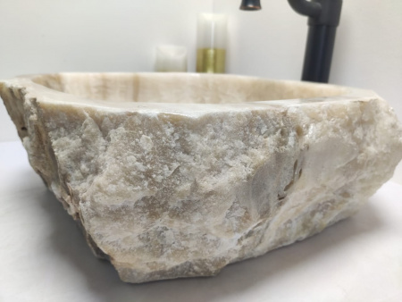 Накладная раковина из оникса Indo Erozy Бавиан EO-00045 фото