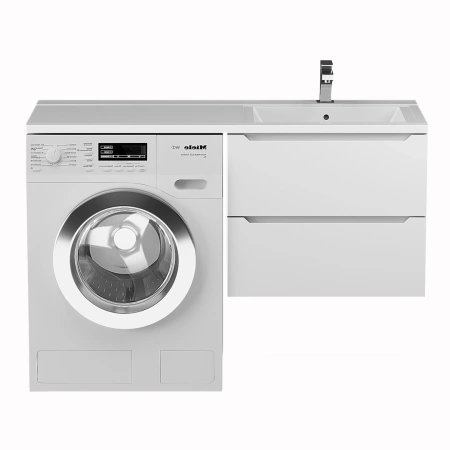 Тумба под стиральную машину Uperwood Tanos 120 291020260 белая матовая фото