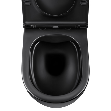 Подвесной унитаз безободковый Vincea Evo VT1-34MB с сиденьем фото