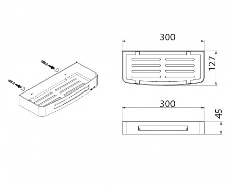 Полка прямая Fixsen Hotel FX-31003B фото