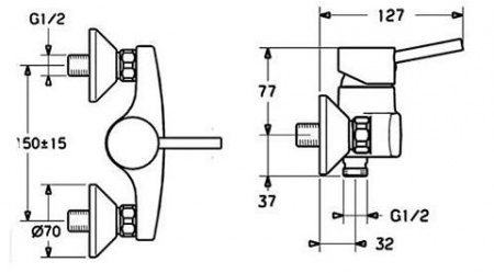 Смеситель для душа Hansa Vantis Style 52450177 фото