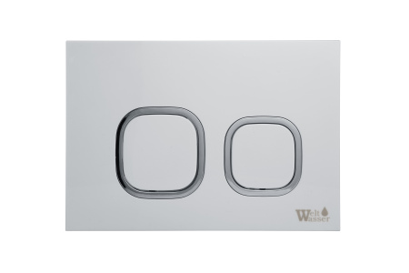 Клавиша смыва Weltwasser WW AMBERG RD-WT белая/хром фото