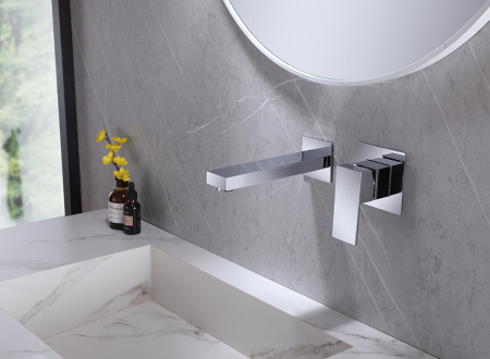 Настенный смеситель для раковины Abber Daheim AF8212 хром фото