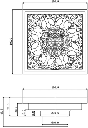 Душевой трап Veragio Canyon VR.CAN-2045.BR фото
