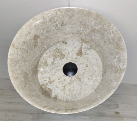 Напольная раковина из мрамора Indo Pedestal Cream/Cream MN-389 фото