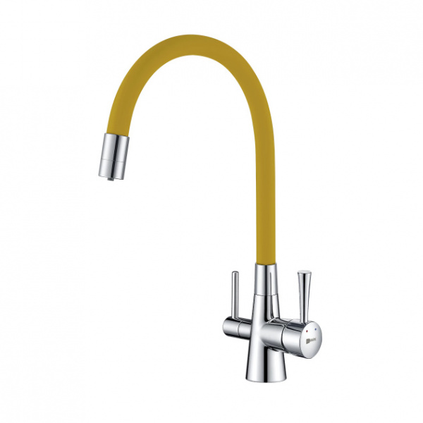 Смеситель для кухни с фильтром для воды Lemark Comfort LM3075C-Yellow фото