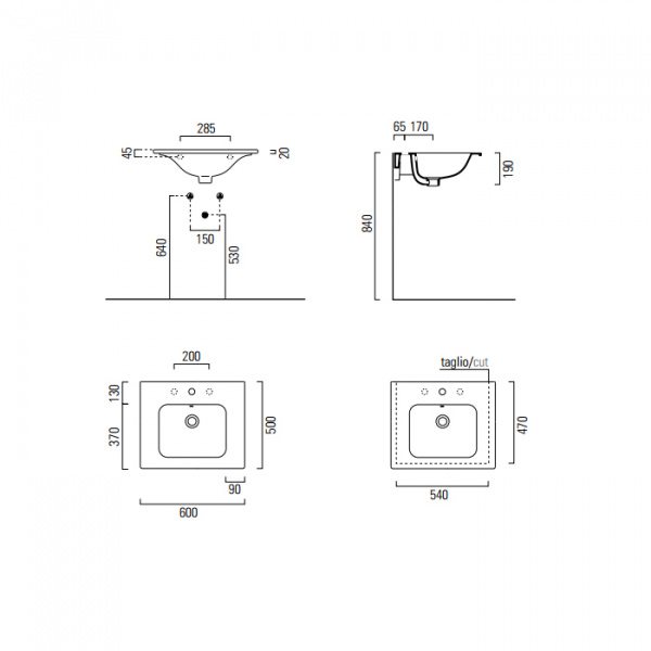 Раковина GSI Pura 8831 1 11bi*1 фото