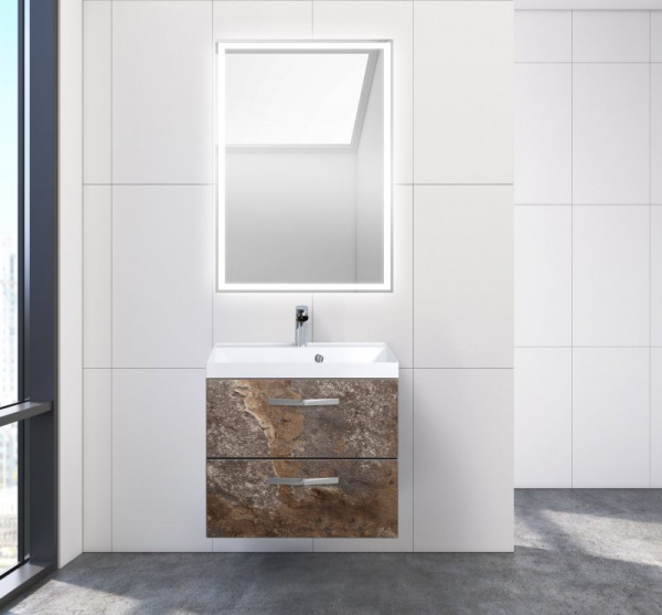 Тумба под раковину Belbagno Aurora AURORA-600-2C-SO-AV Ardesia Variegato фото
