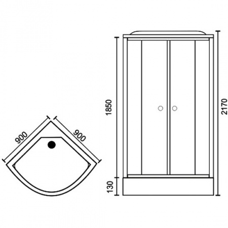 Душевая кабина Royal Bath HK RB90HK6-BT-CH 90x90 фото