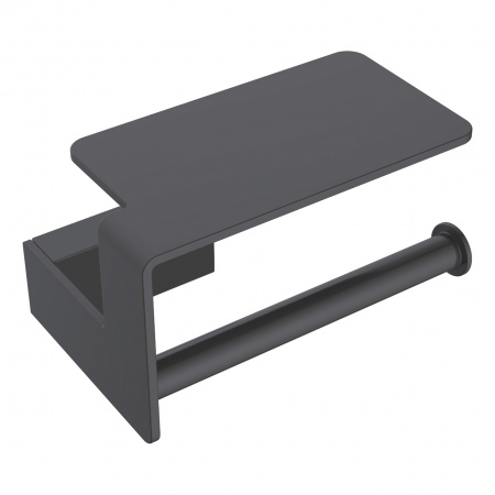 Держатель для туалетной бумаги с полочкой Boheme Q 10941-B черный фото