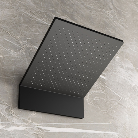 Душевая система скрытого монтажа с термостатом Vincea Futura VSFW-2F11TMB черная матовая фото