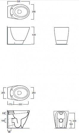 Унитаз приставной Simas Bohemien BO01bi фото