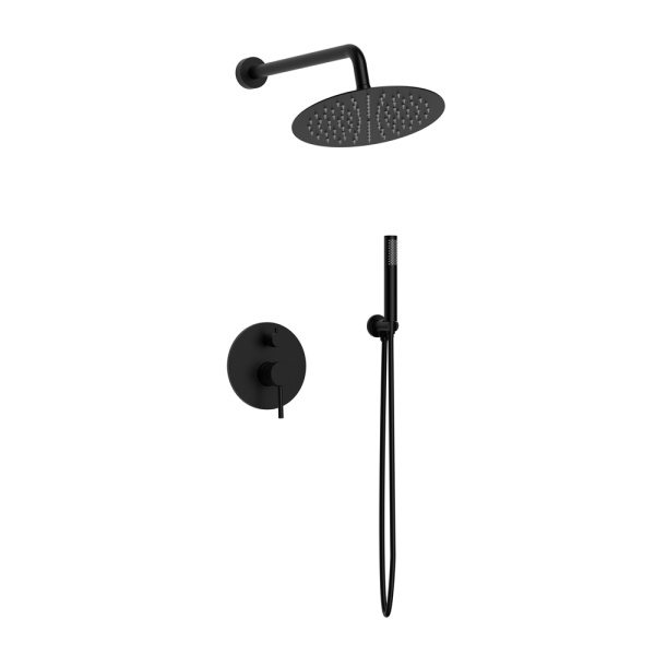 Душевая система скрытого монтажа Raiber Premium Graceful RPB-005 черная матовая фото