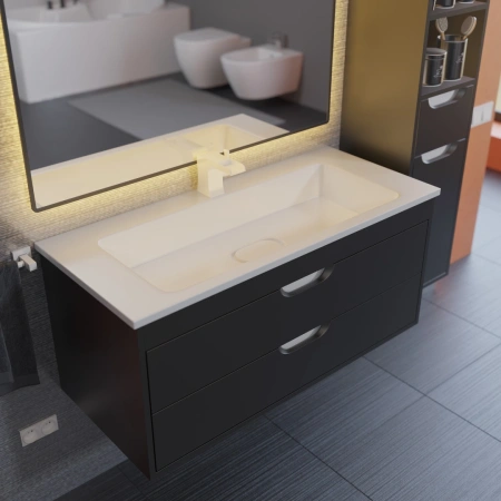 Тумба под раковину Uperwood Modul 100 2930205155 черная фото