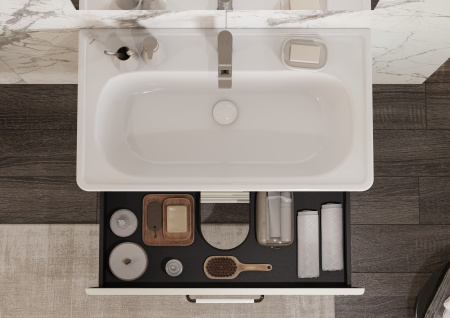 Тумба под раковину Акватон Нео-Классика 85 1A286301NCTG0 белый камень фото