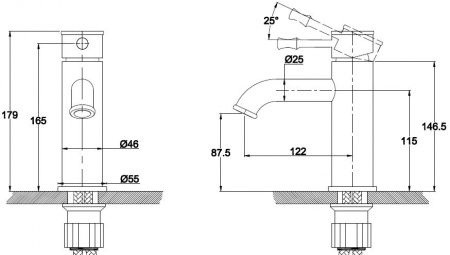 Смеситель для раковины Kaiser Milos 51011-1 фото