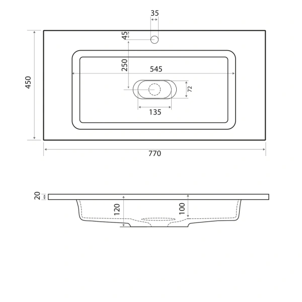 Раковина Uperwood Modul 77 2911020340 фото