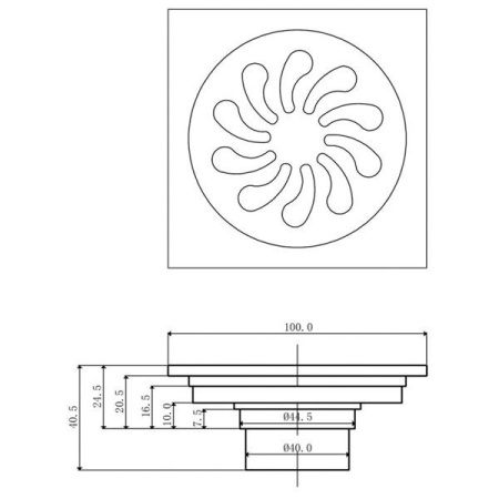 Душевой трап Veragio Canyon VR.CAN-2010.СR фото
