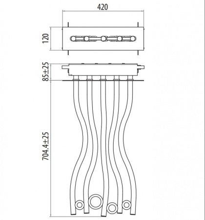Верхний тропический душ Gattoni Programma doccia 1015/SDC0 cr фото