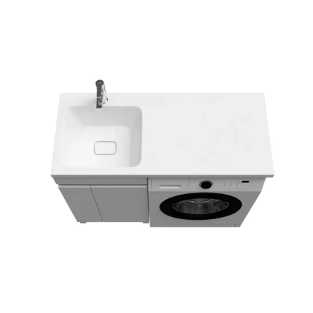 Тумба под стиральную машину с раковиной Iddis Optima Home PH11LDi95K 110 см левая фото