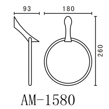 Полотенцедержатель Art&Max Elegant AM-E-1580 хром фото