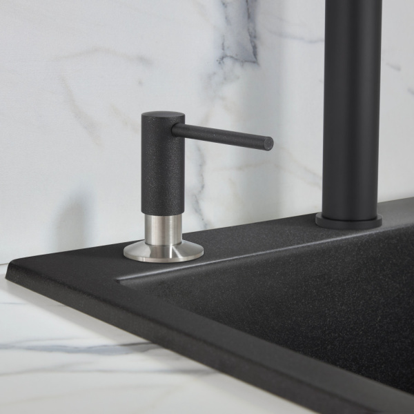 Дозатор для моющего средства Milacio MC.931.MB черный с вкраплениями/сатин фото