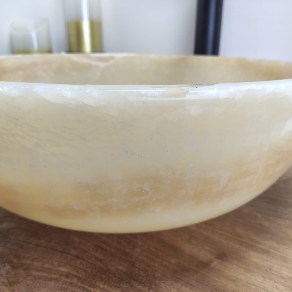 Накладная раковина из оникса Bowl Yellow Small BO-00846 (40*40*15cм) фото