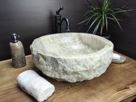 Накладная раковина из оникса Indo Erozy Мультиколор EO-00119 фото