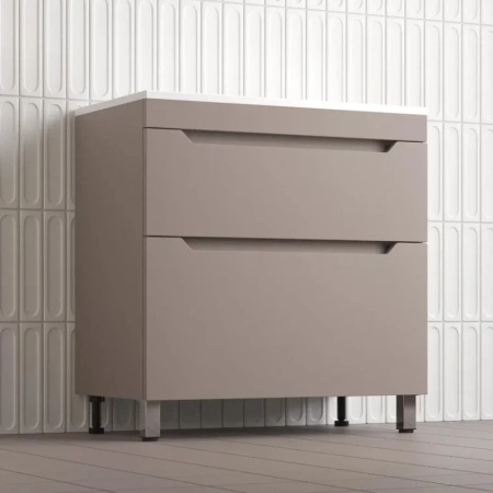 Тумба напольная Style Line Остин 80 ЛС-00002398 тауп темный фото